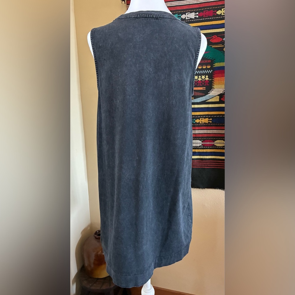 Acid Wash Black Tank Mini Dress by Z Supply size M - Picture 3 of 12
